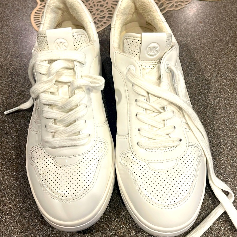 Michael Kors white Leather Sneakers